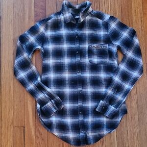 Hollister Black and White Checkered Shirt